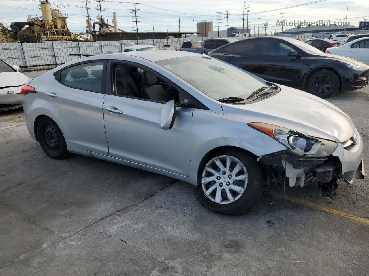 2012 Hyundai Elantra Gls Silver vin: 5NPDH4AE0CH137992