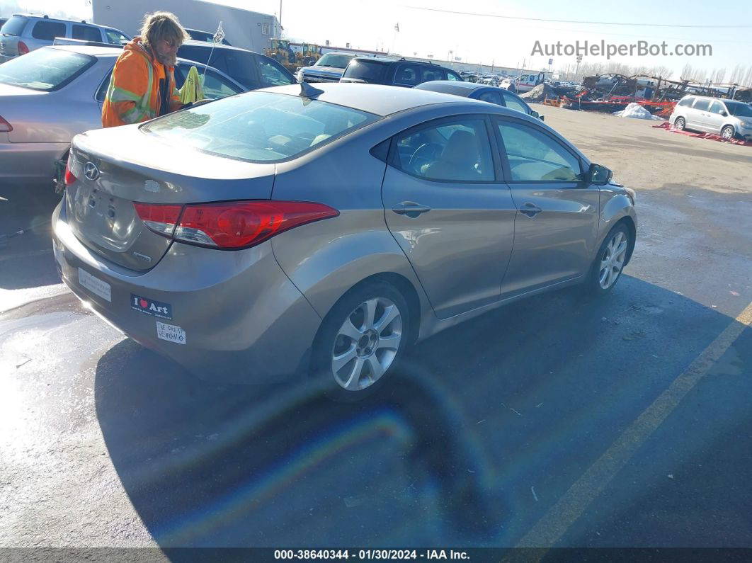 2013 Hyundai Elantra Limited Gray vin: 5NPDH4AE0DH158102