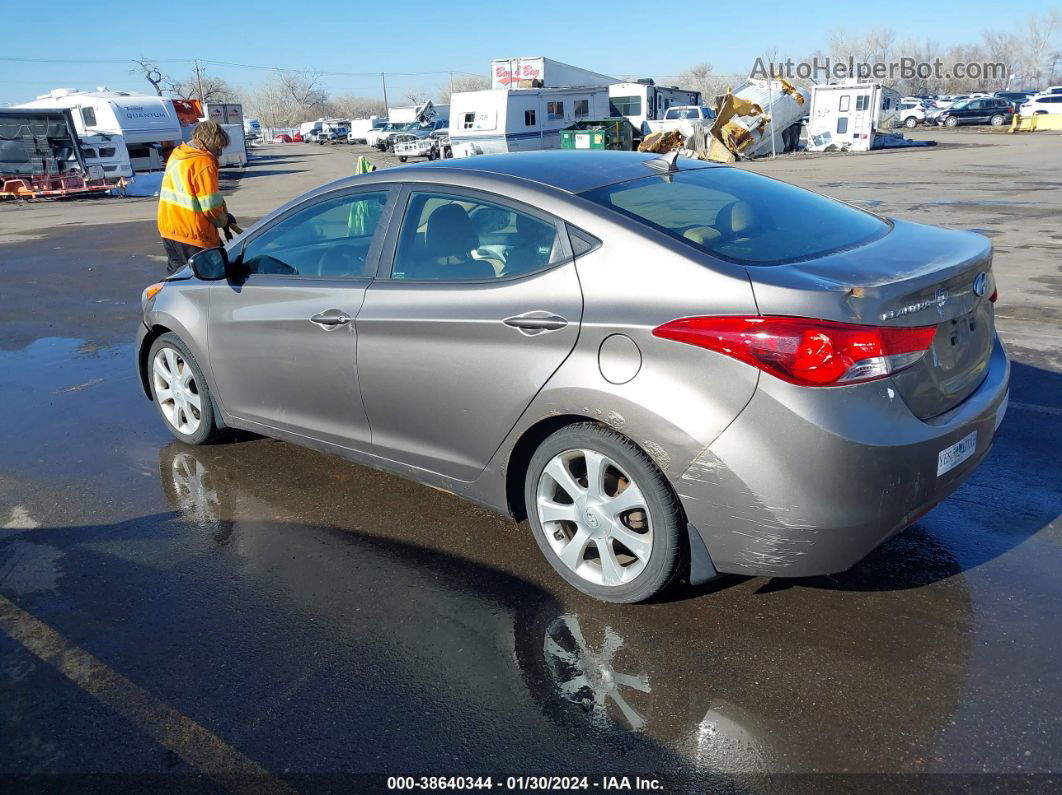 2013 Hyundai Elantra Limited Gray vin: 5NPDH4AE0DH158102