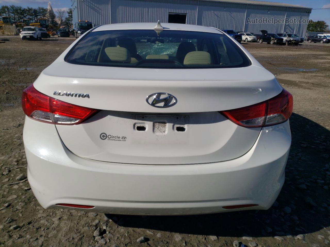 2013 Hyundai Elantra Gls Белый vin: 5NPDH4AE0DH158648