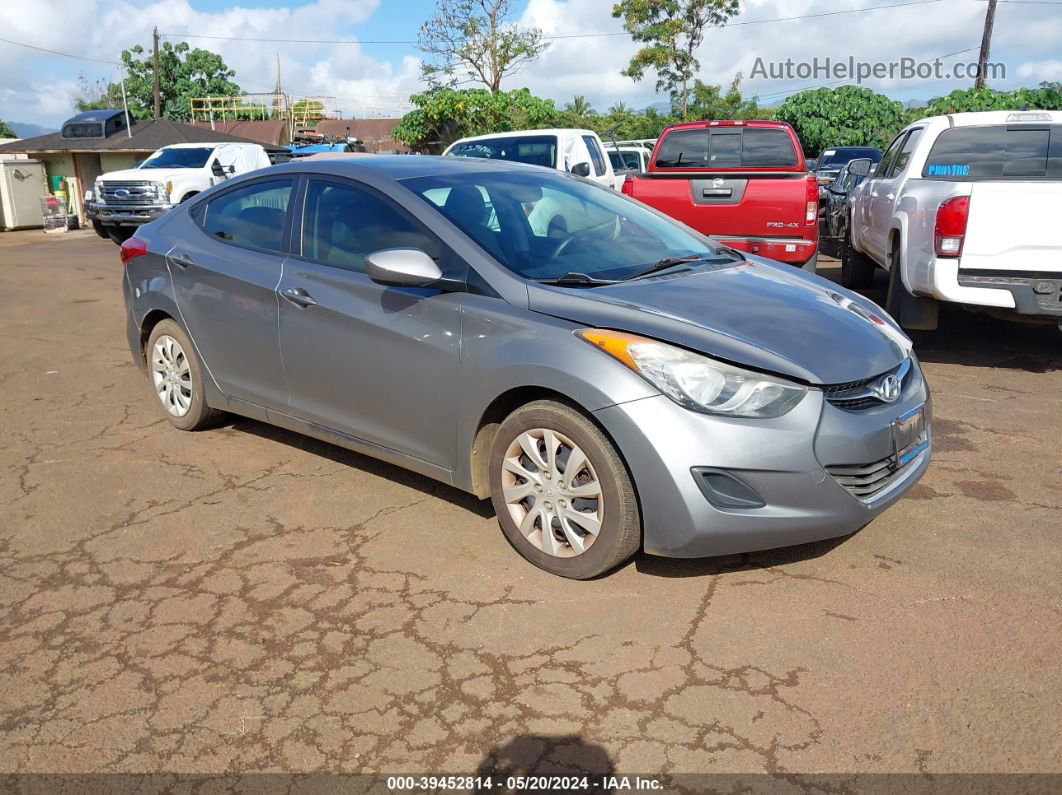 2013 Hyundai Elantra Gls Gray vin: 5NPDH4AE0DH161663