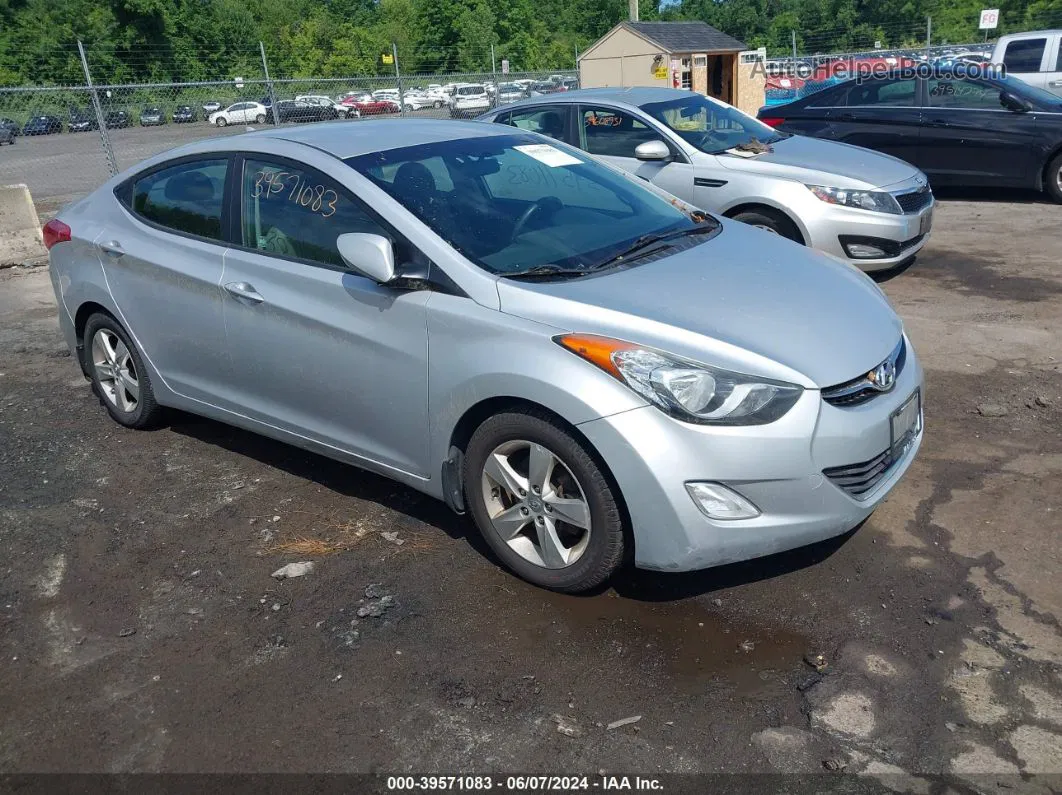 2013 Hyundai Elantra Gls Silver vin: 5NPDH4AE0DH171237