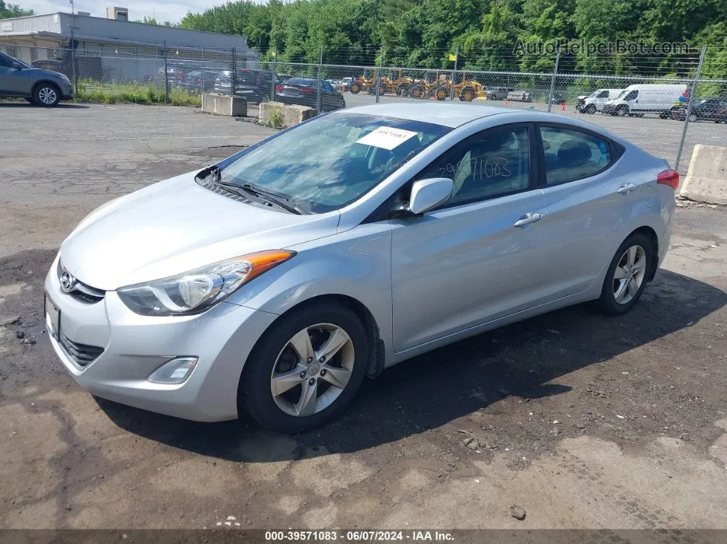 2013 Hyundai Elantra Gls Silver vin: 5NPDH4AE0DH171237