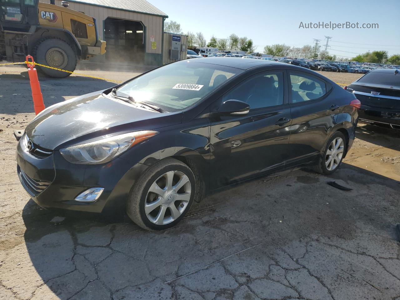 2013 Hyundai Elantra Gls Black vin: 5NPDH4AE0DH171366