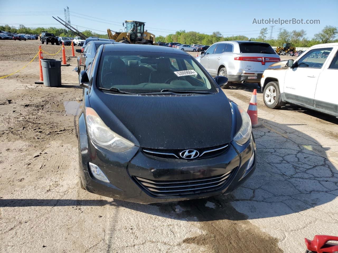 2013 Hyundai Elantra Gls Black vin: 5NPDH4AE0DH171366