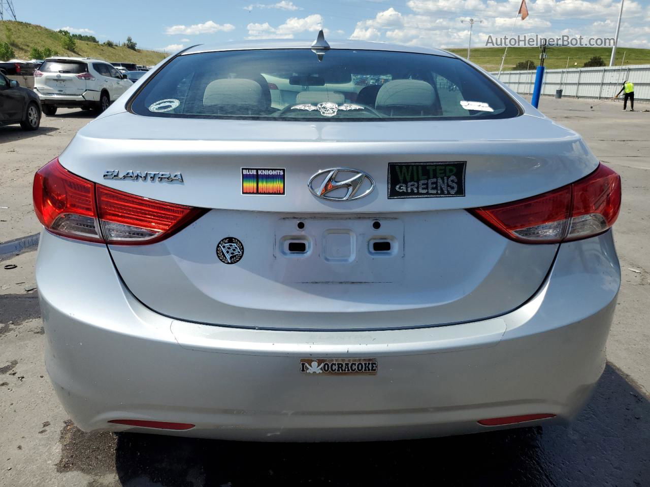 2013 Hyundai Elantra Gls Silver vin: 5NPDH4AE0DH174414