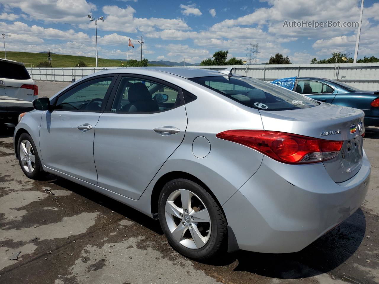 2013 Hyundai Elantra Gls Silver vin: 5NPDH4AE0DH174414