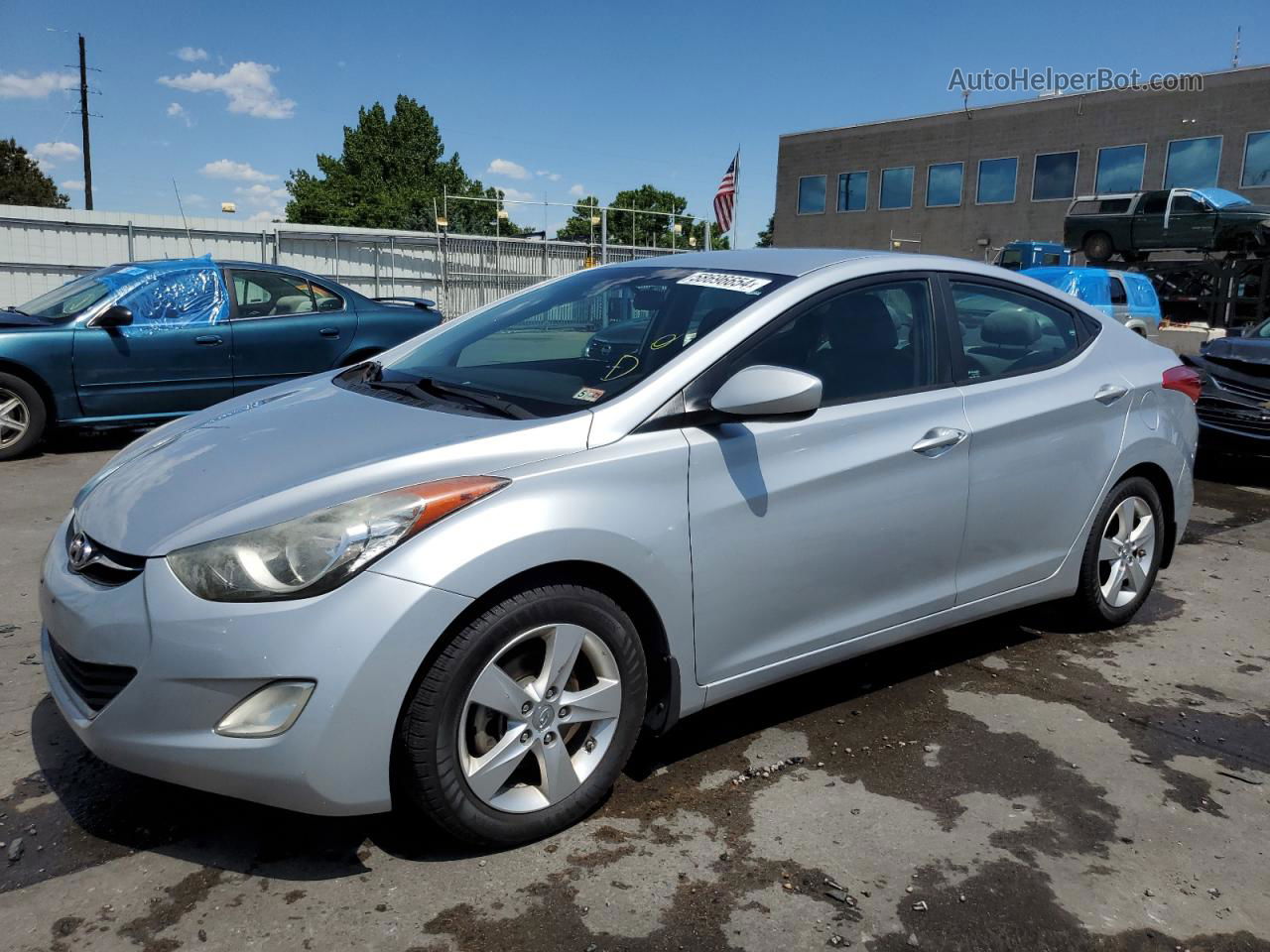 2013 Hyundai Elantra Gls Silver vin: 5NPDH4AE0DH174414