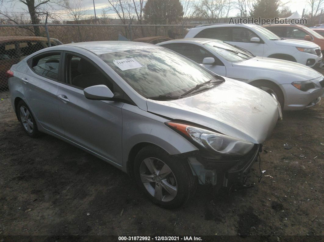 2013 Hyundai Elantra Gls Silver vin: 5NPDH4AE0DH176518