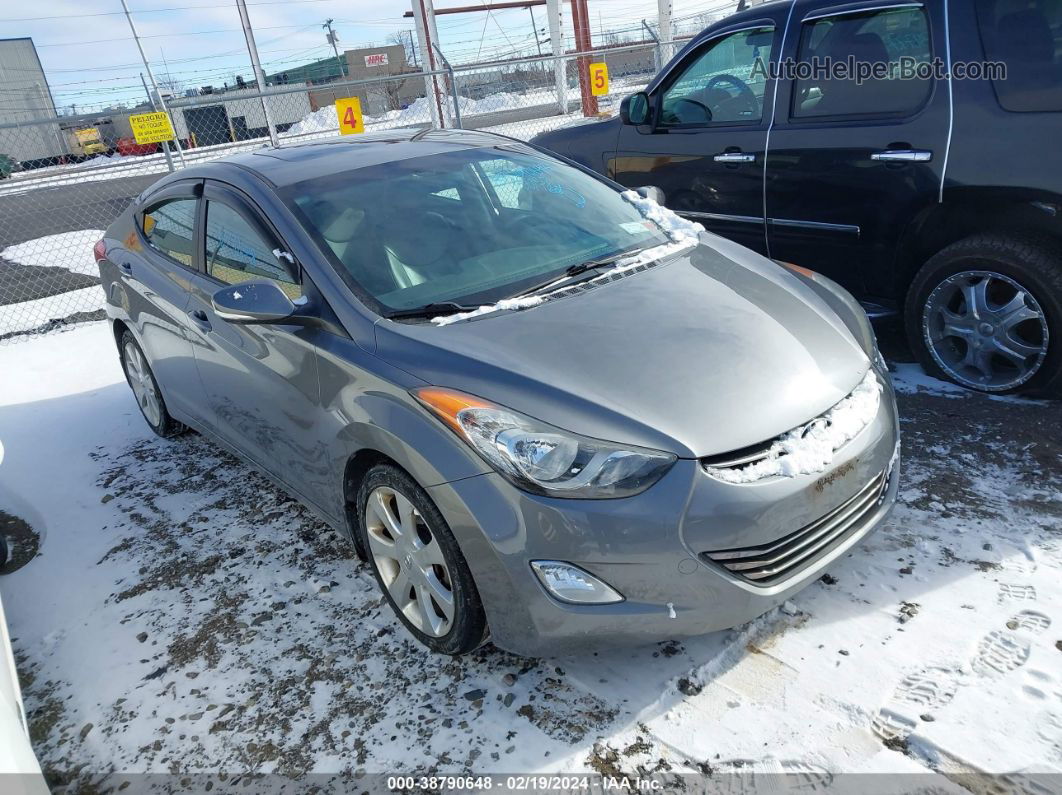 2013 Hyundai Elantra Limited Gray vin: 5NPDH4AE0DH195179