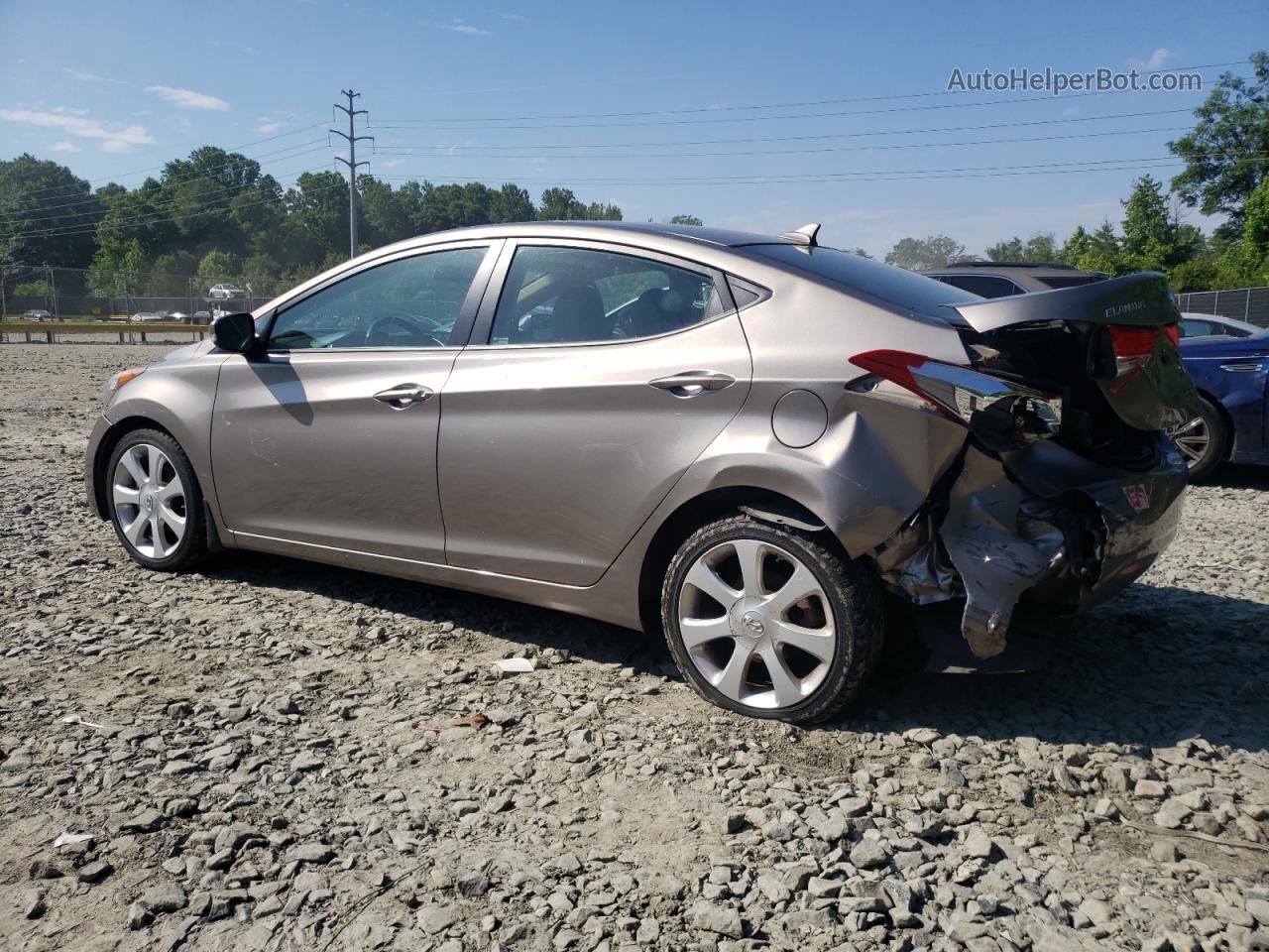 2013 Hyundai Elantra Gls Tan vin: 5NPDH4AE0DH218329