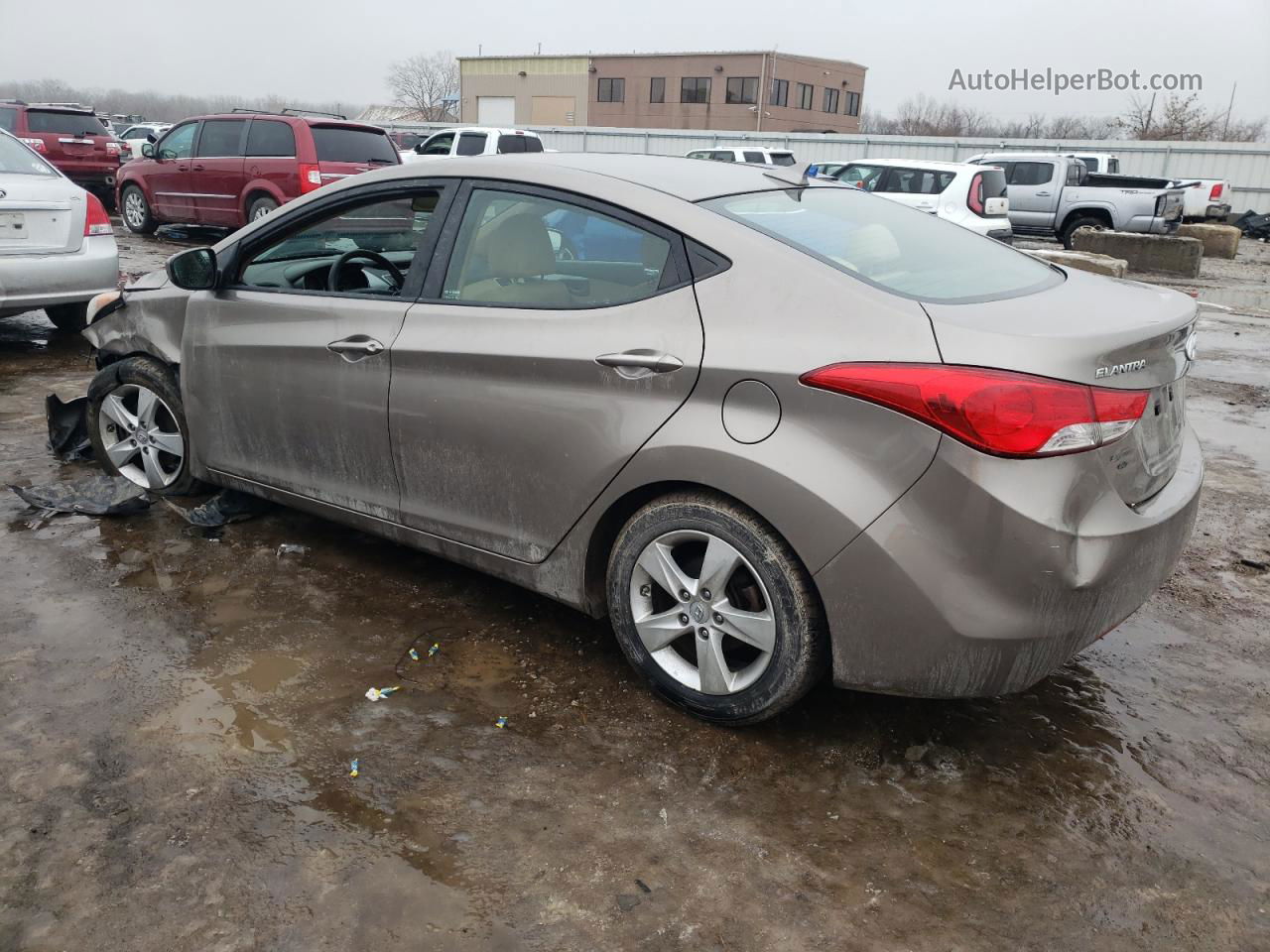 2013 Hyundai Elantra Gls Tan vin: 5NPDH4AE0DH239388