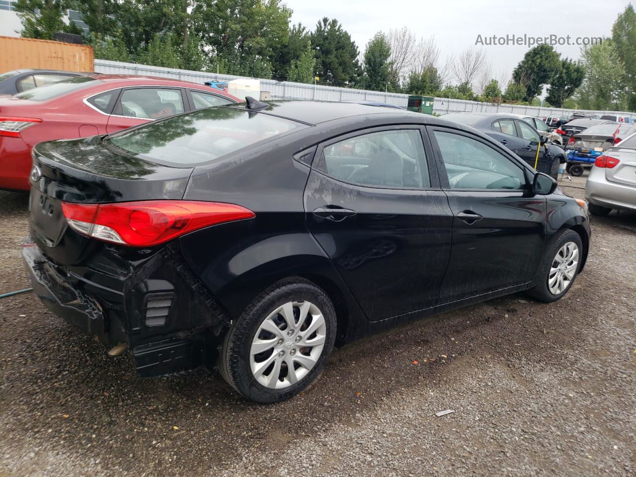 2013 Hyundai Elantra Gls Черный vin: 5NPDH4AE0DH247152