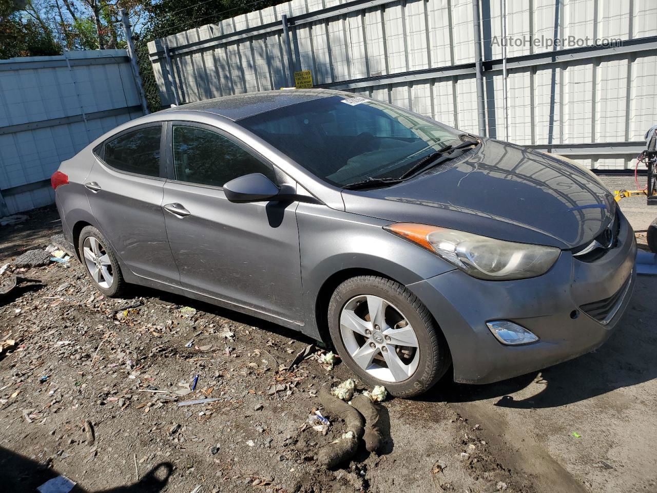 2013 Hyundai Elantra Gls Gray vin: 5NPDH4AE0DH264629