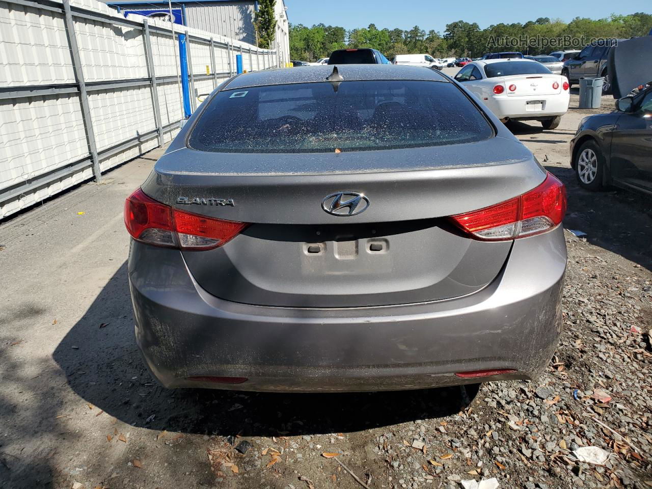 2013 Hyundai Elantra Gls Gray vin: 5NPDH4AE0DH264629