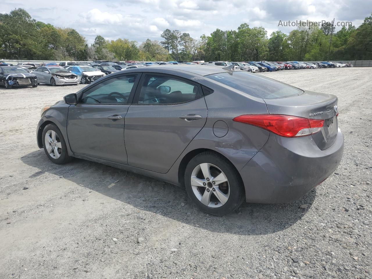 2013 Hyundai Elantra Gls Gray vin: 5NPDH4AE0DH264629