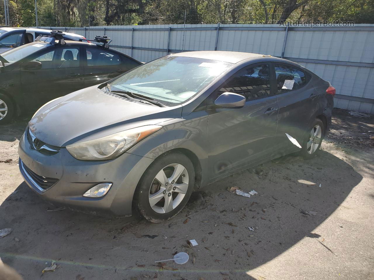 2013 Hyundai Elantra Gls Gray vin: 5NPDH4AE0DH264629