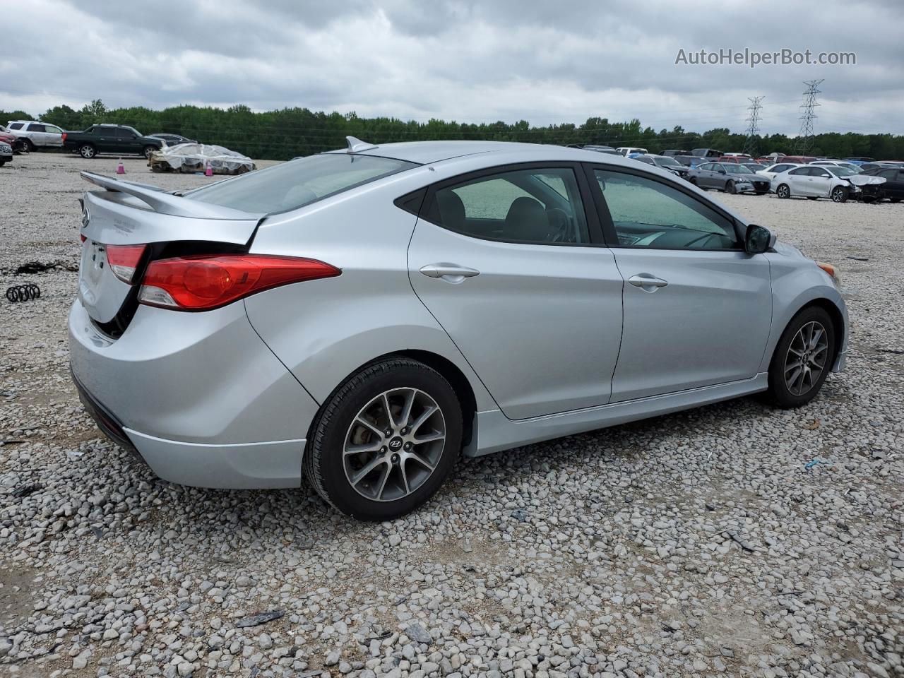 2013 Hyundai Elantra Gls Silver vin: 5NPDH4AE0DH282855