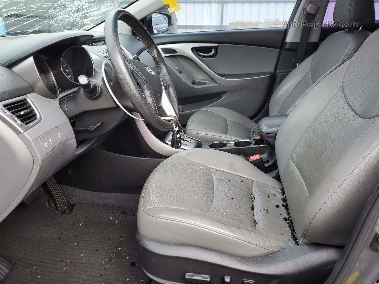 2013 Hyundai Elantra Gls Gray vin: 5NPDH4AE0DH291359