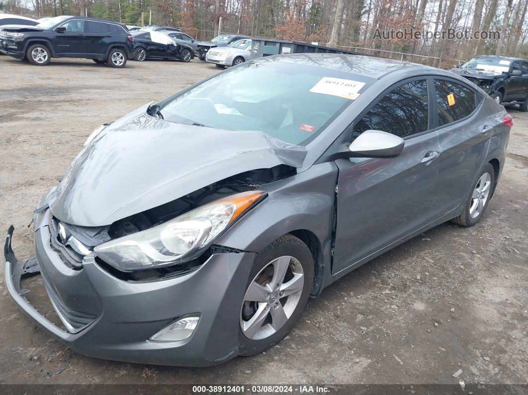 2013 Hyundai Elantra Gls Gray vin: 5NPDH4AE0DH301789