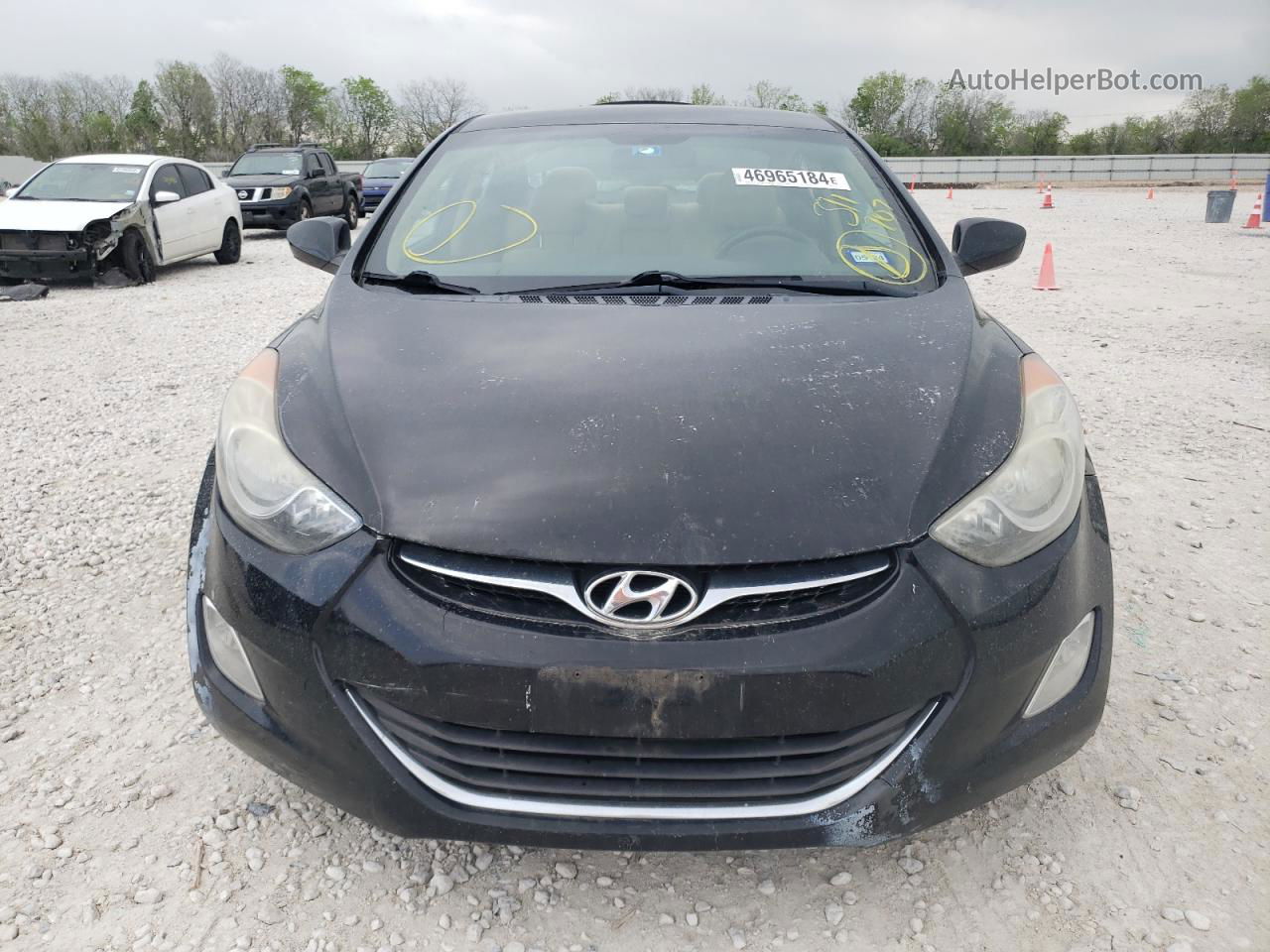 2013 Hyundai Elantra Gls Black vin: 5NPDH4AE0DH311707