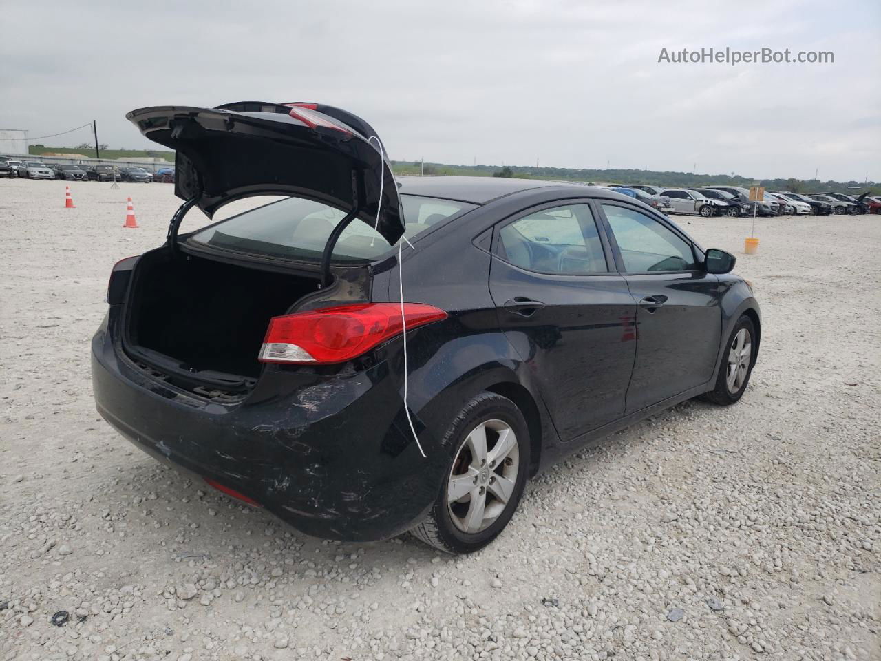 2013 Hyundai Elantra Gls Black vin: 5NPDH4AE0DH311707