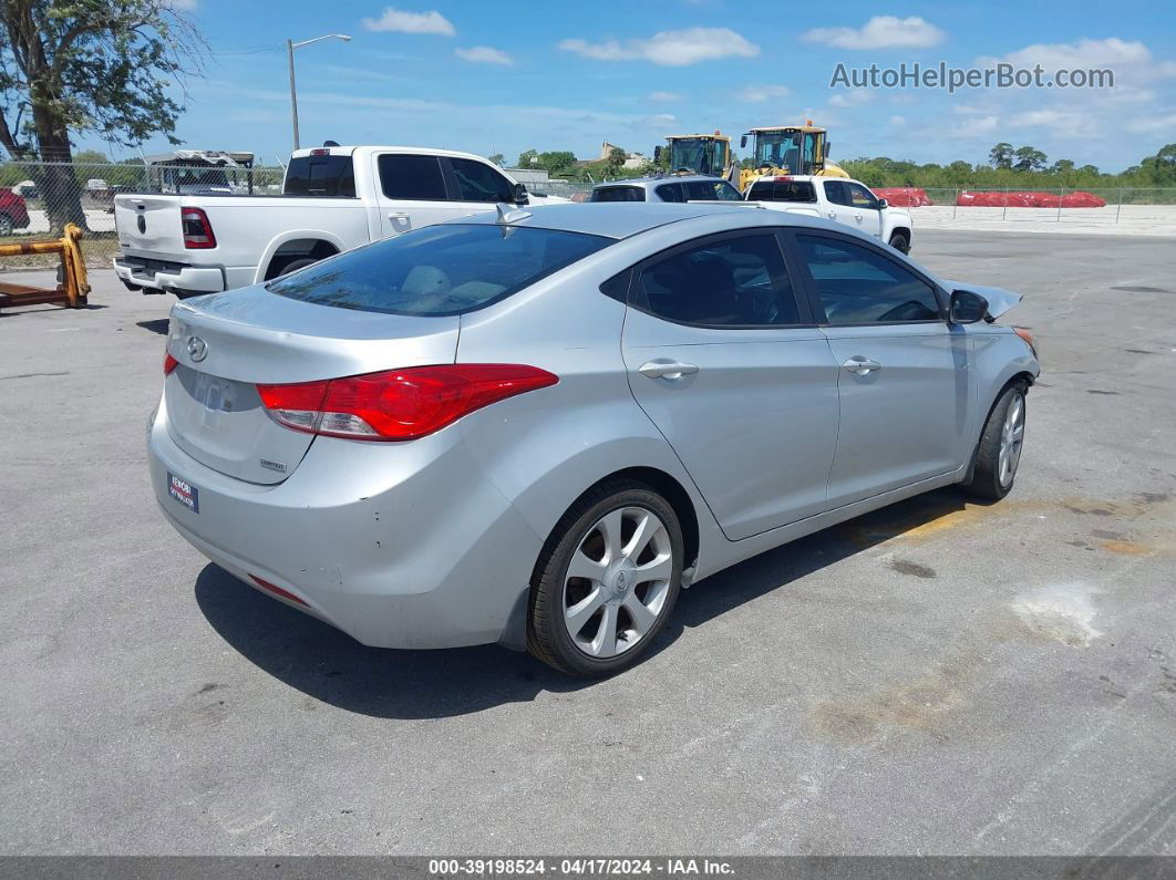 2013 Hyundai Elantra Limited Silver vin: 5NPDH4AE0DH339491