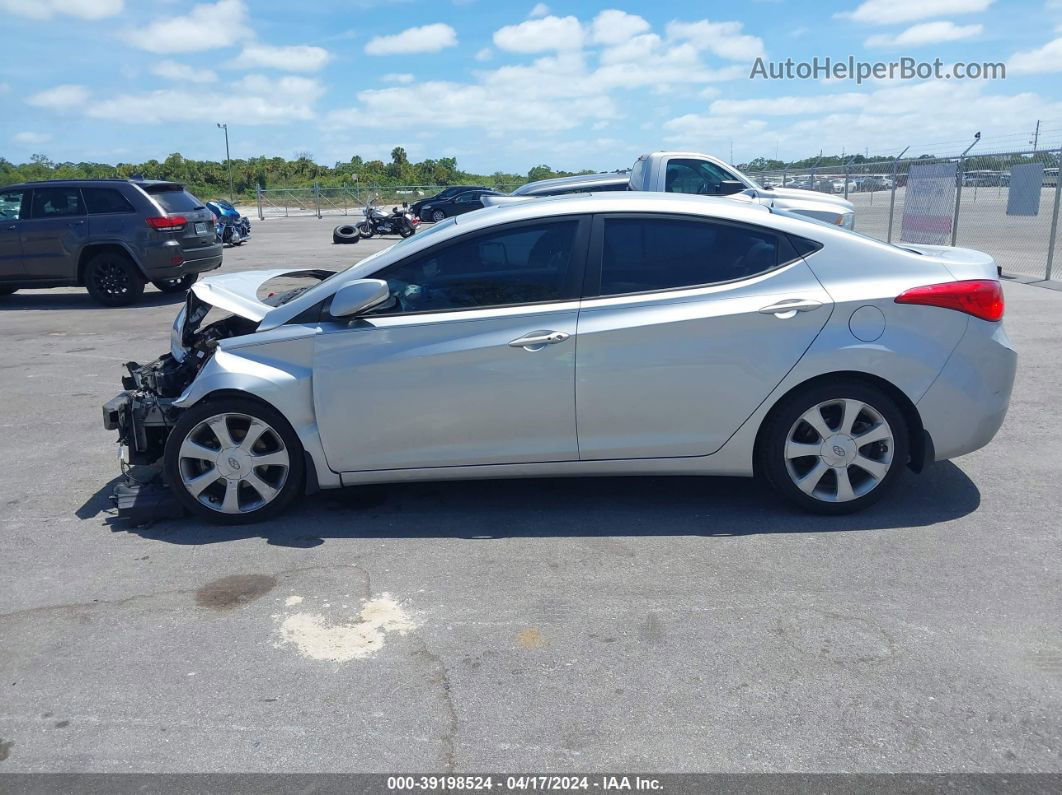 2013 Hyundai Elantra Limited Silver vin: 5NPDH4AE0DH339491