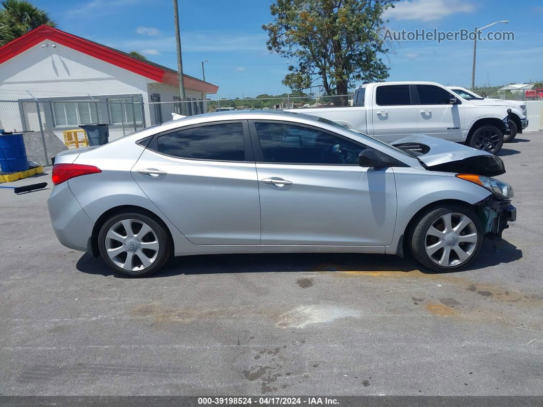 2013 Hyundai Elantra Limited Silver vin: 5NPDH4AE0DH339491