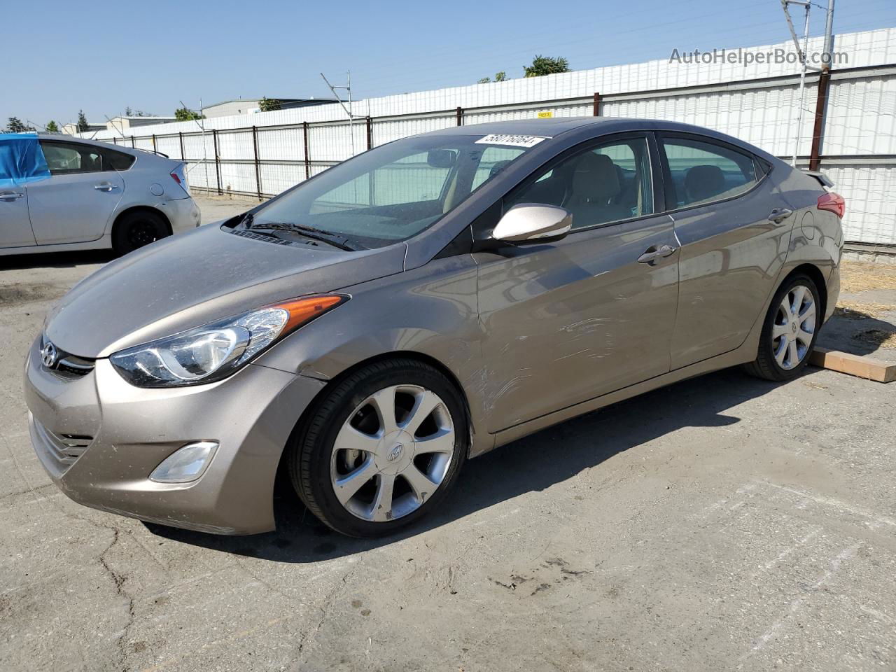 2013 Hyundai Elantra Gls Tan vin: 5NPDH4AE0DH354069