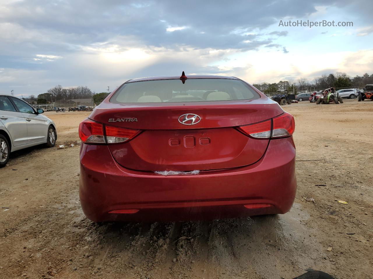 2013 Hyundai Elantra Gls Maroon vin: 5NPDH4AE0DH373768