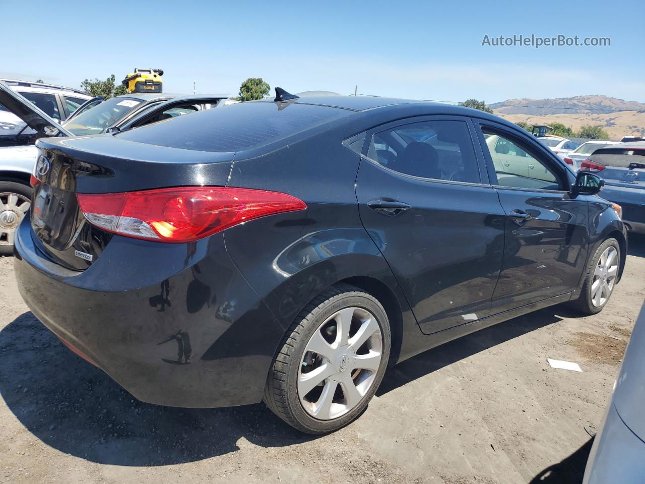 2013 Hyundai Elantra Gls Black vin: 5NPDH4AE0DH376928