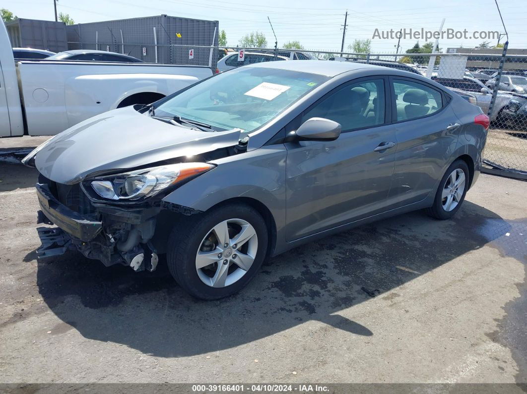 2013 Hyundai Elantra Gls Gray vin: 5NPDH4AE0DH378971