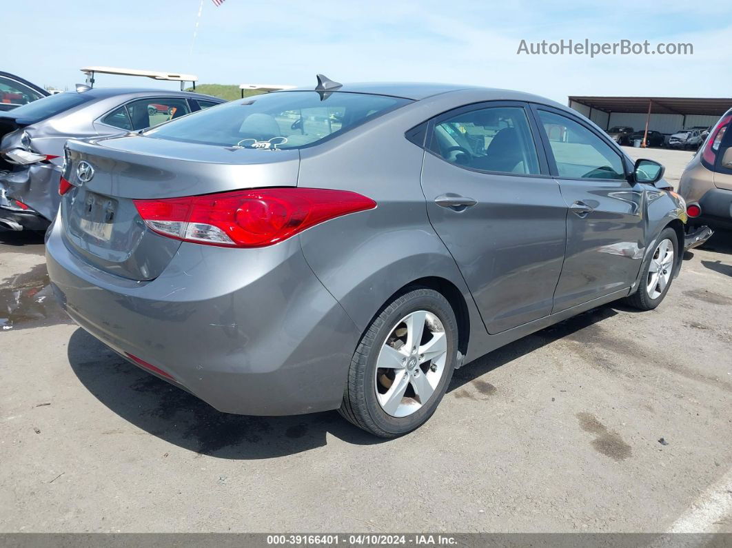 2013 Hyundai Elantra Gls Gray vin: 5NPDH4AE0DH378971