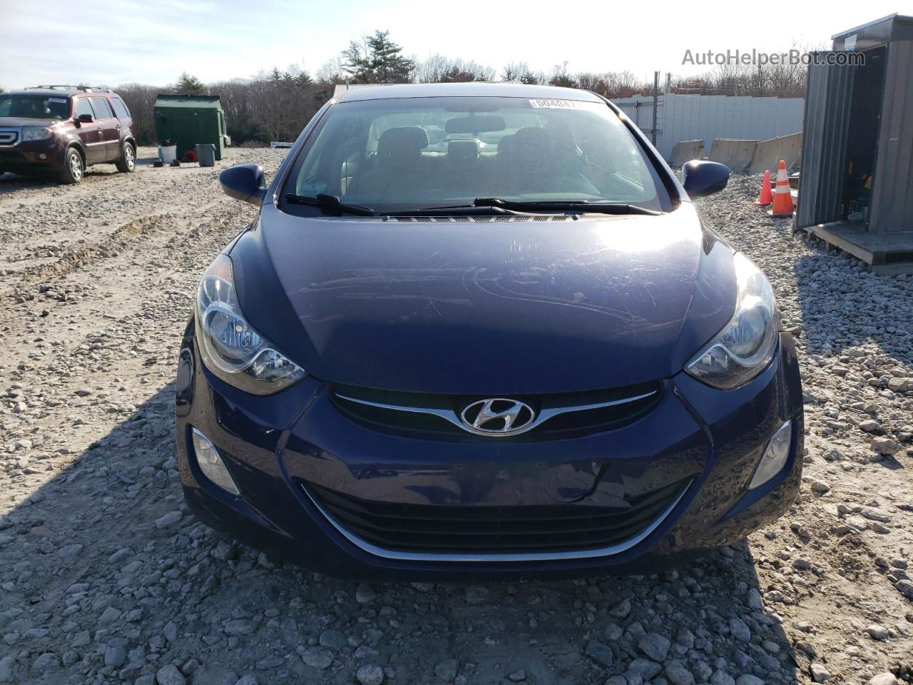 2013 Hyundai Elantra Gls Blue vin: 5NPDH4AE0DH384432