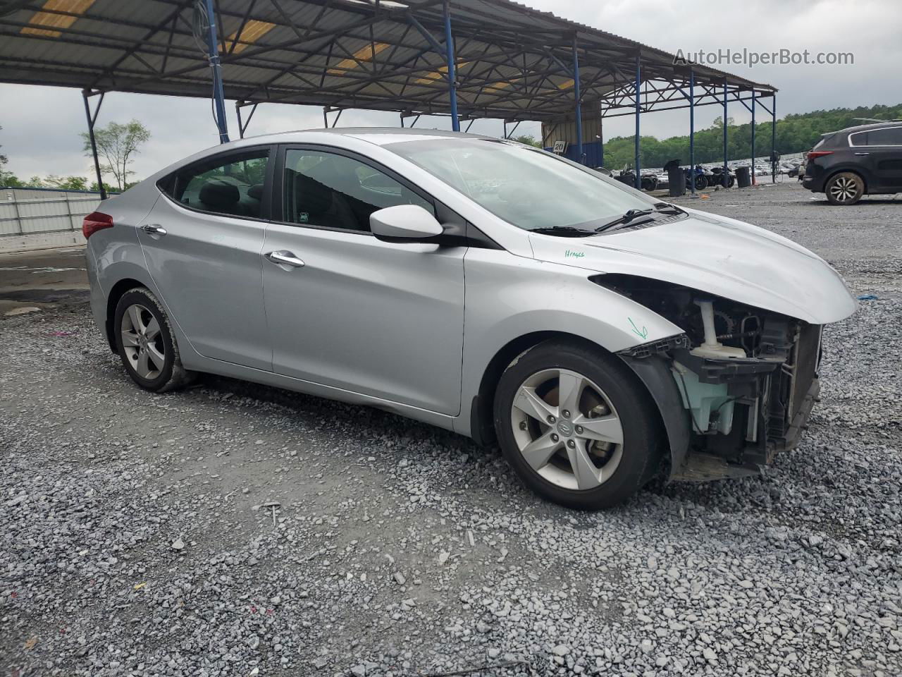 2013 Hyundai Elantra Gls Silver vin: 5NPDH4AE0DH396984