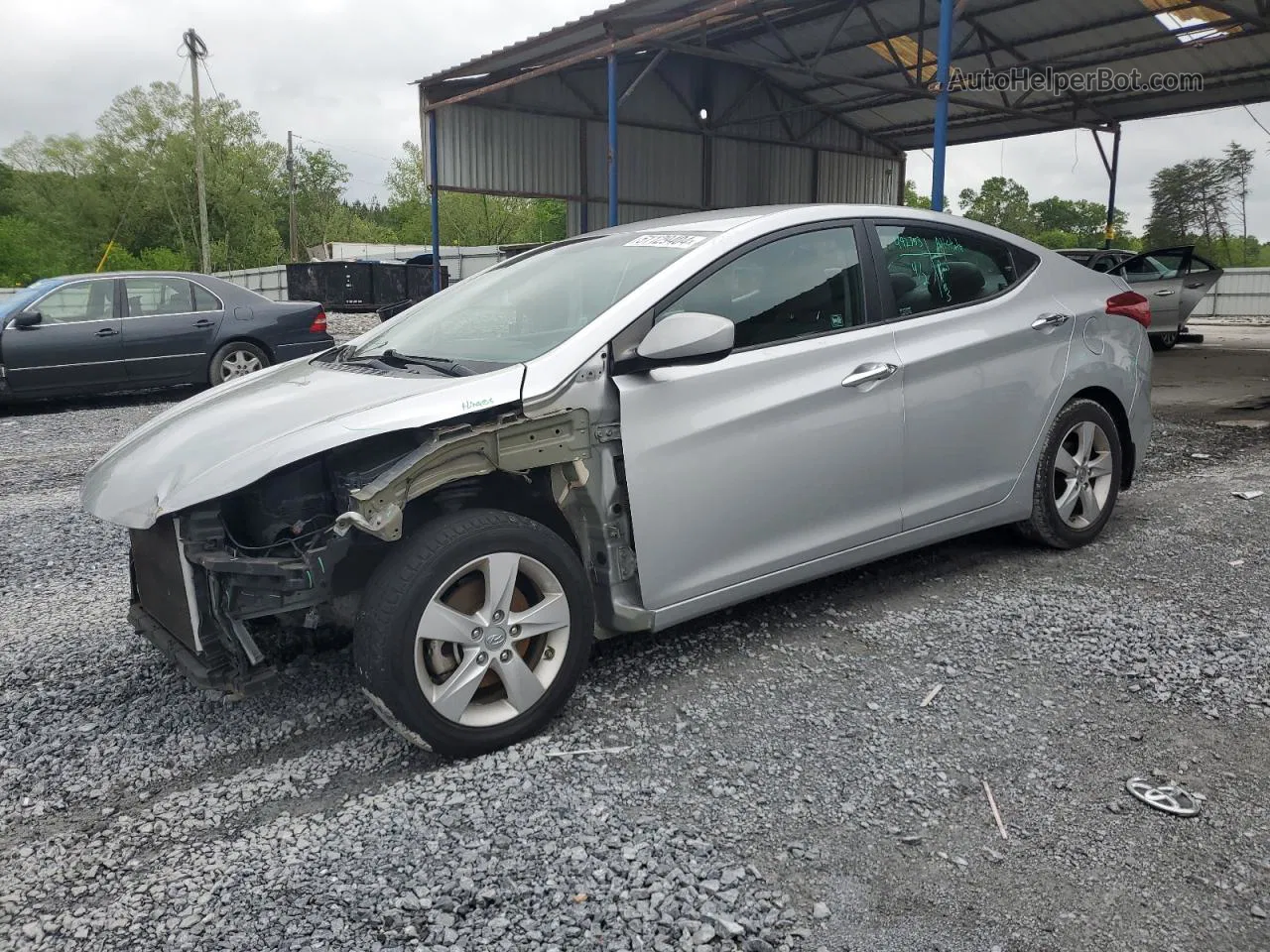 2013 Hyundai Elantra Gls Silver vin: 5NPDH4AE0DH396984