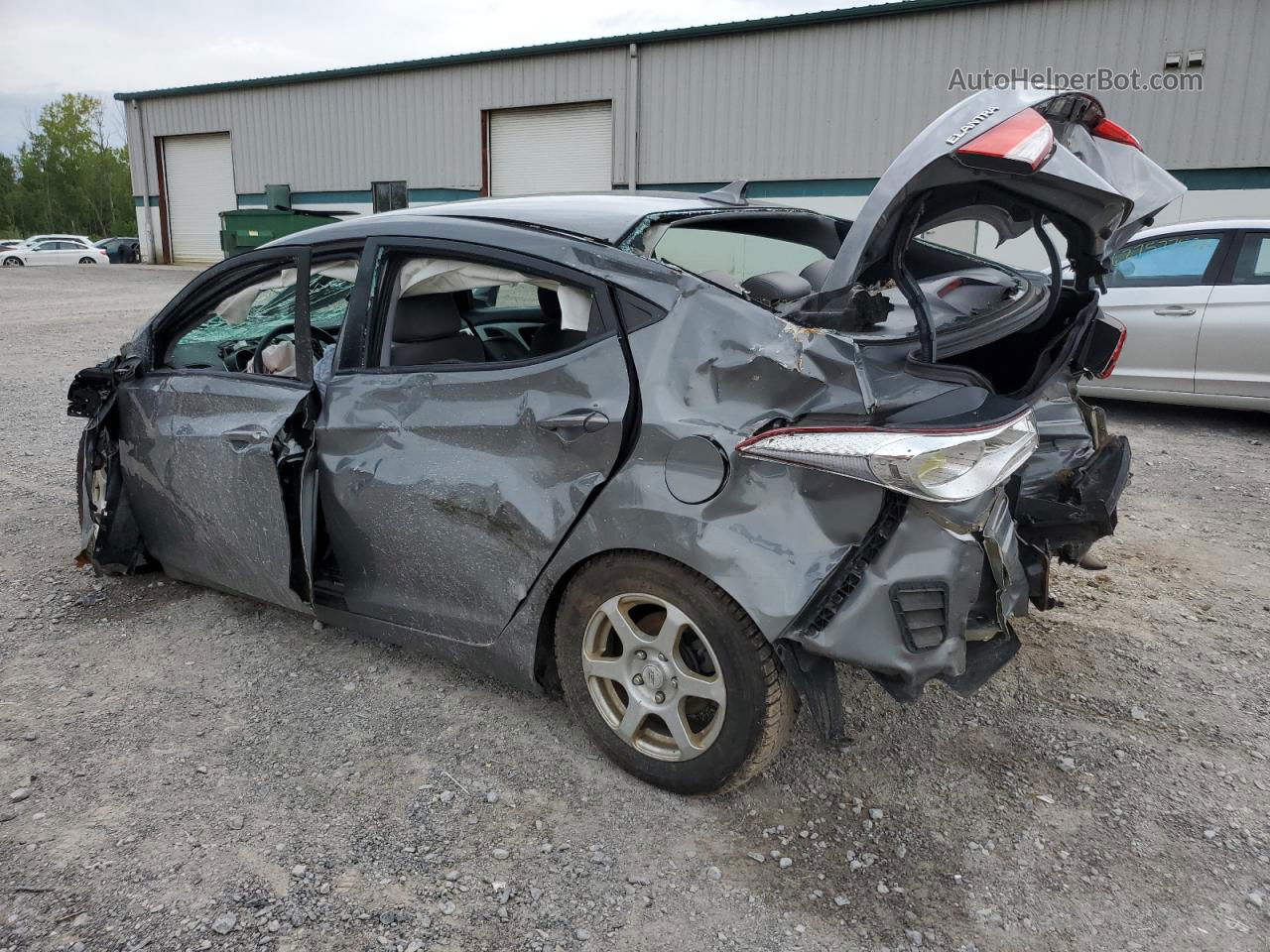 2013 Hyundai Elantra Gls Gray vin: 5NPDH4AE0DH423987