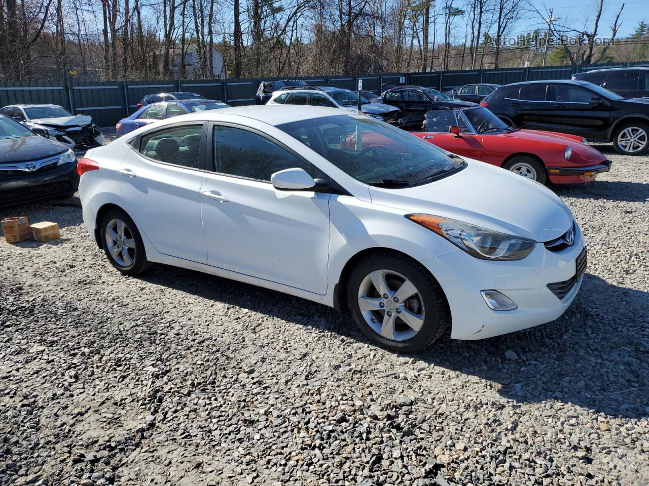 2013 Hyundai Elantra Gls White vin: 5NPDH4AE0DH426954