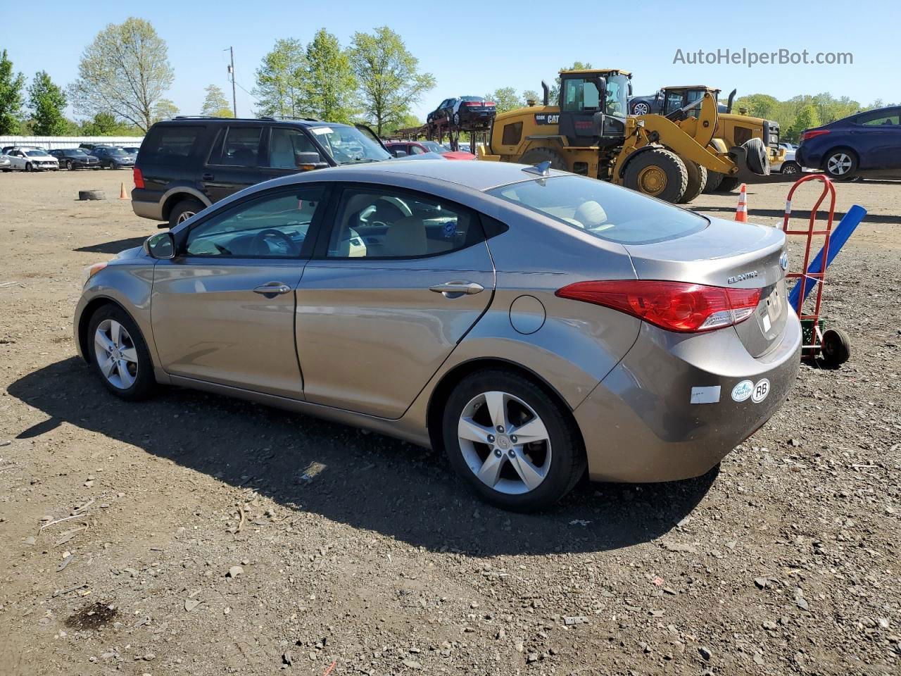 2013 Hyundai Elantra Gls Beige vin: 5NPDH4AE0DH434634