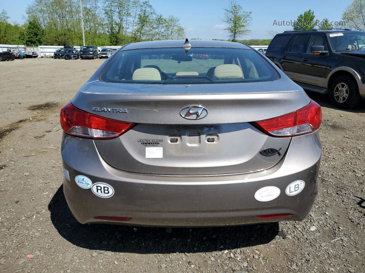 2013 Hyundai Elantra Gls Beige vin: 5NPDH4AE0DH434634