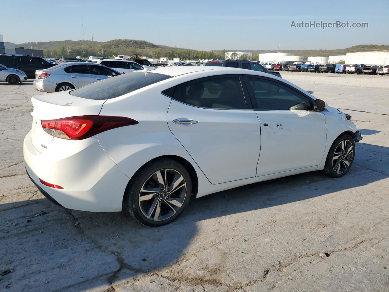 2014 Hyundai Elantra Se White vin: 5NPDH4AE0EH457378