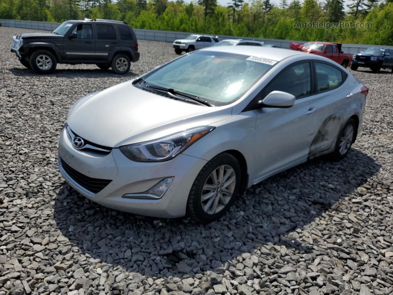 2014 Hyundai Elantra Se Серебряный vin: 5NPDH4AE0EH457493