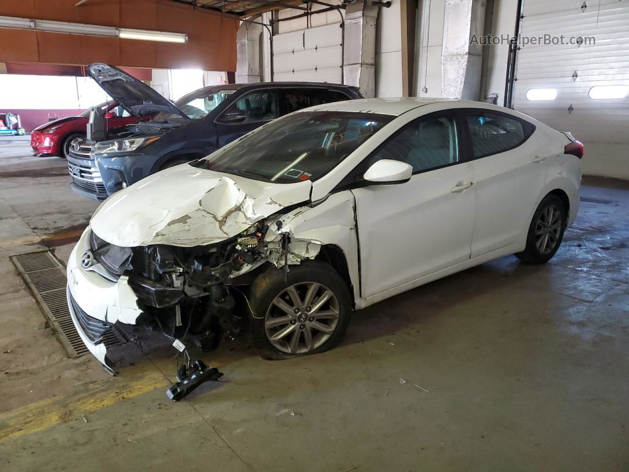 2014 Hyundai Elantra Se White vin: 5NPDH4AE0EH471250