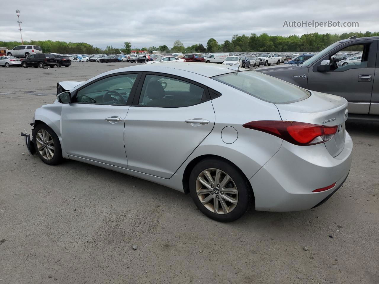 2014 Hyundai Elantra Se Silver vin: 5NPDH4AE0EH476416