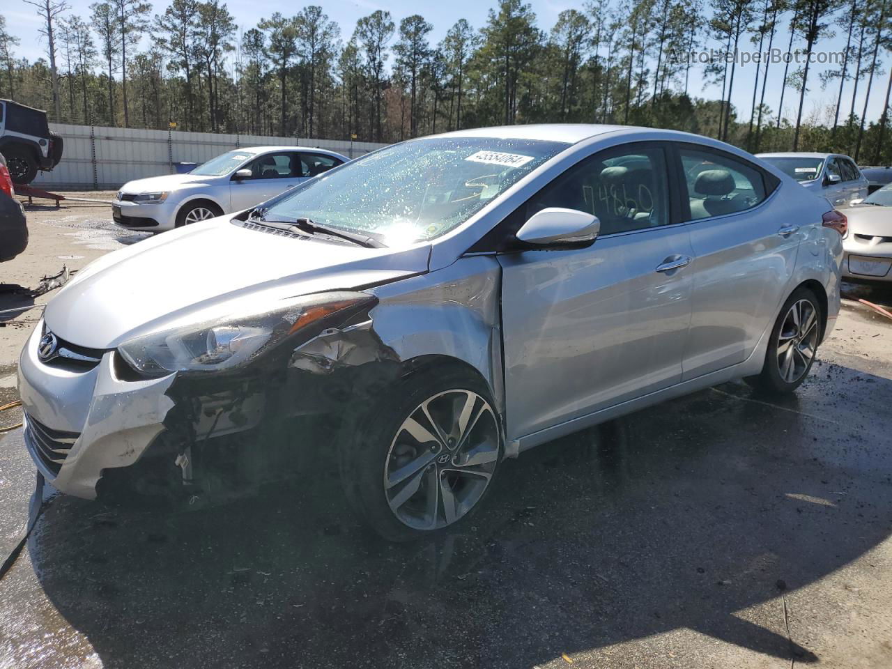 2014 Hyundai Elantra Se Silver vin: 5NPDH4AE0EH509138