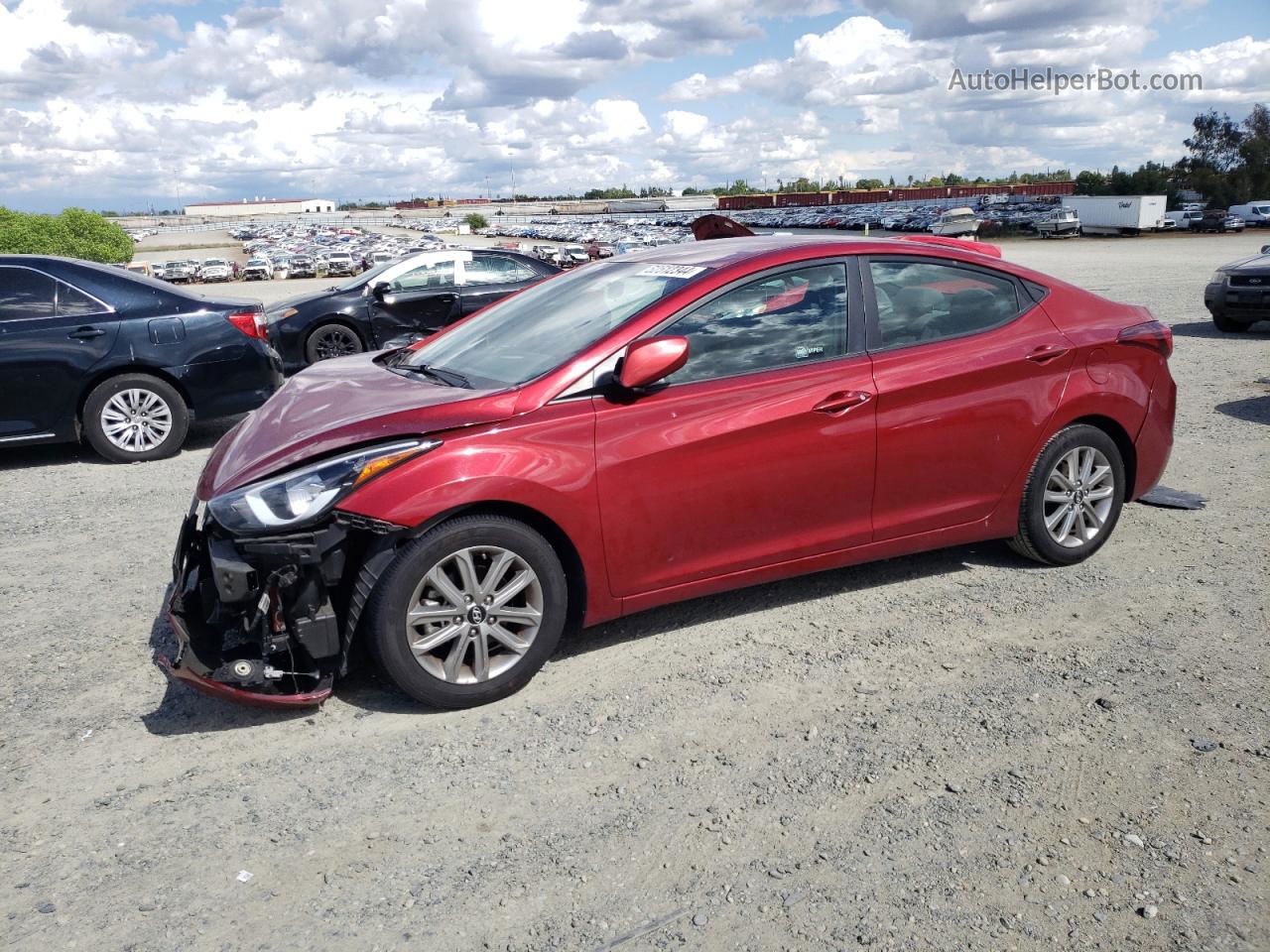 2014 Hyundai Elantra Se Red vin: 5NPDH4AE0EH531740