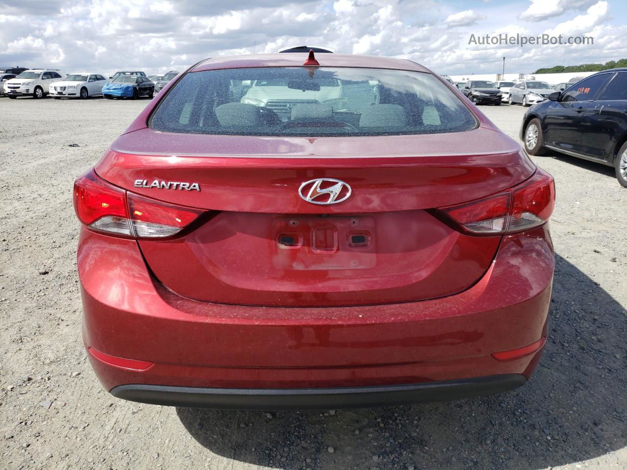 2014 Hyundai Elantra Se Red vin: 5NPDH4AE0EH531740