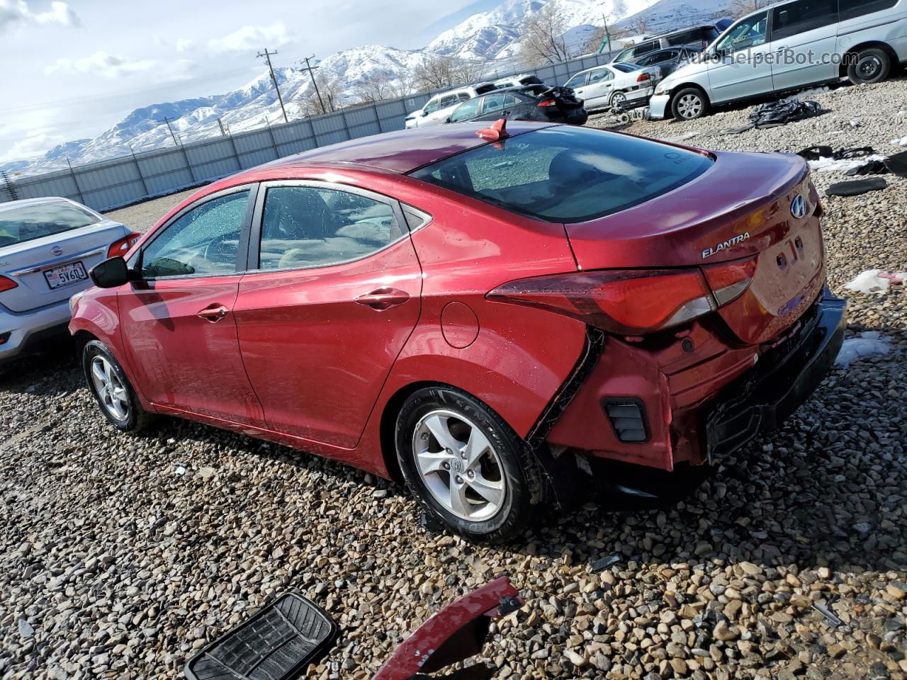 2014 Hyundai Elantra Se Maroon vin: 5NPDH4AE0EH537442