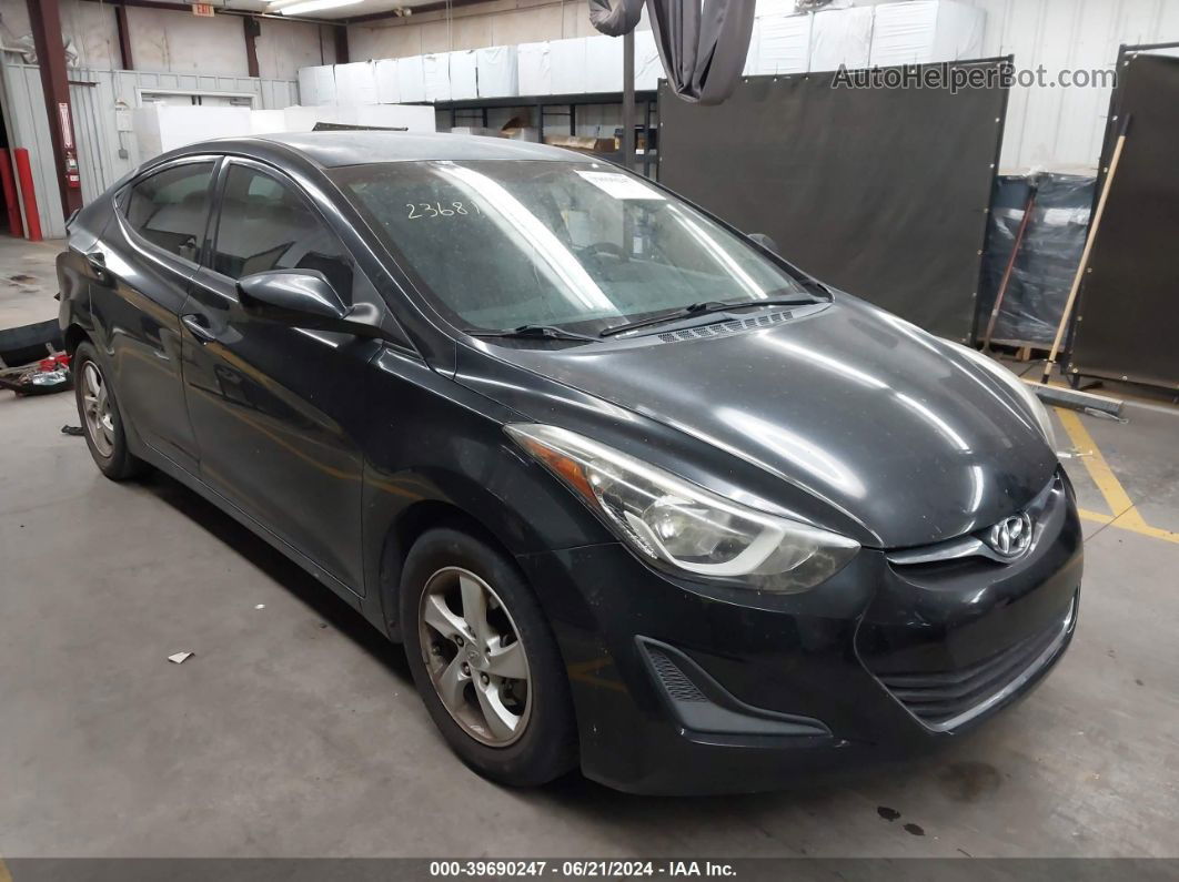 2014 Hyundai Elantra Se Black vin: 5NPDH4AE0EH539871